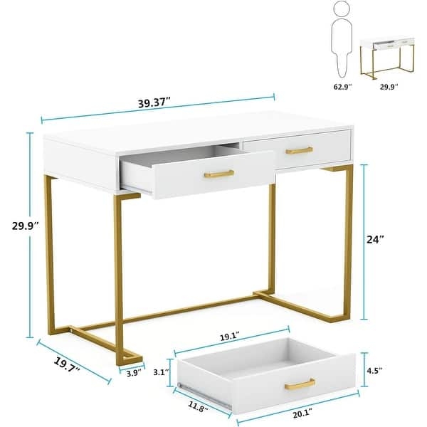 Writing Desk with Splayed Black Metal Legs and Wood Toned Top