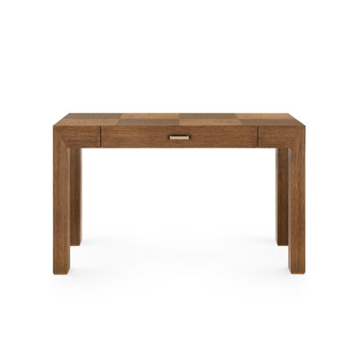 Writing Desk with Textured Drawer Front and Gold X-Frame Legs