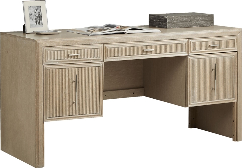 Writing Desk with X-Brace Trestle Base & 3 Drawers