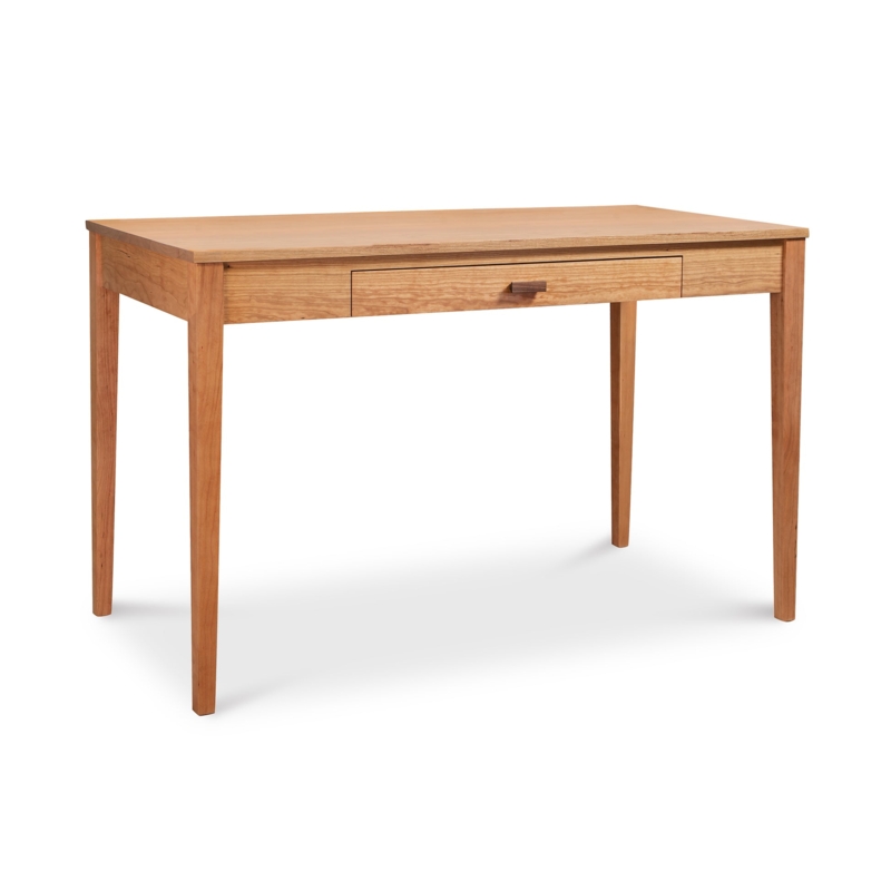 Writing Desk Wood Toned Tapered Legs Minimalist Home Office