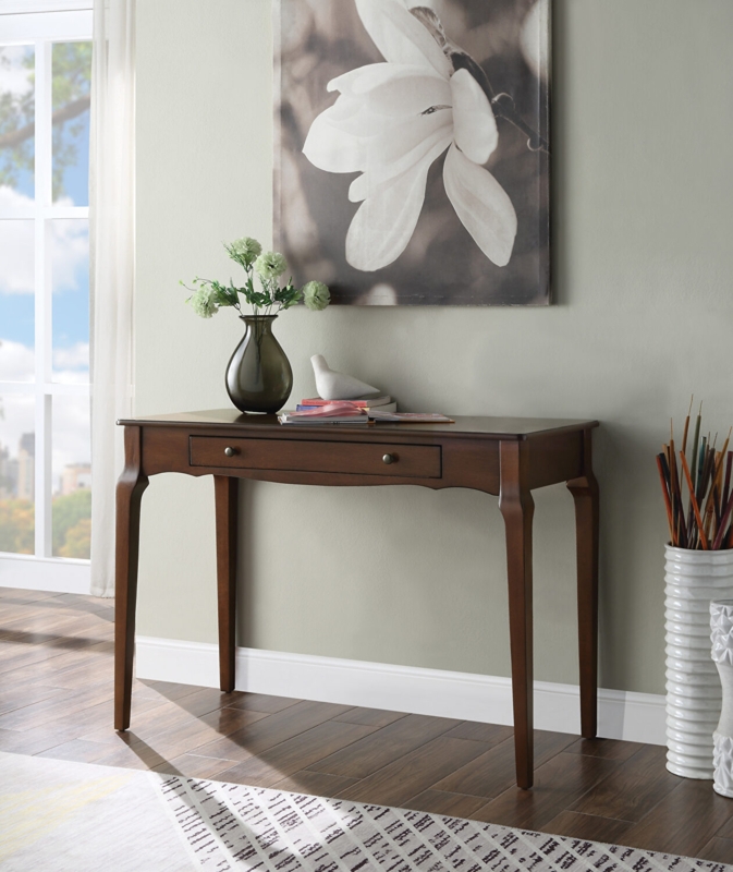 Writing Desk X-Frame Legs Open Storage Cubby Modern Farmhouse Style