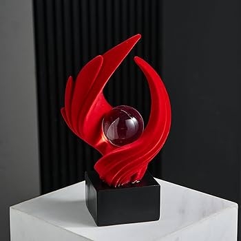Abstract Sculpture Fluid Knot Design, Glossy Resin Tabletop Decor