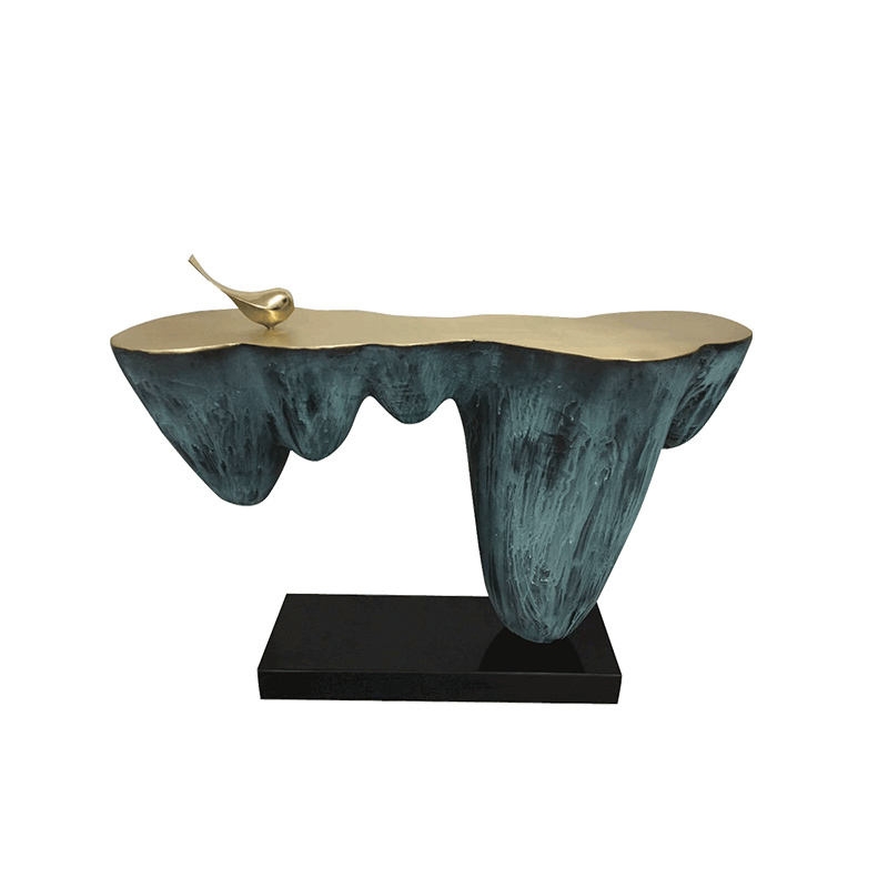 Abstract Sculpture Highly Reflective Finish Twisted Stainless Steel