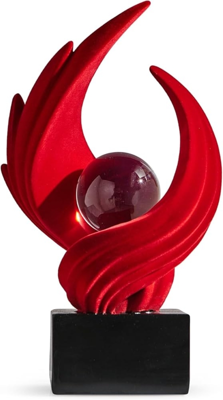 Abstract Sculpture Intertwined Loops, Smooth Resin Contemporary Art