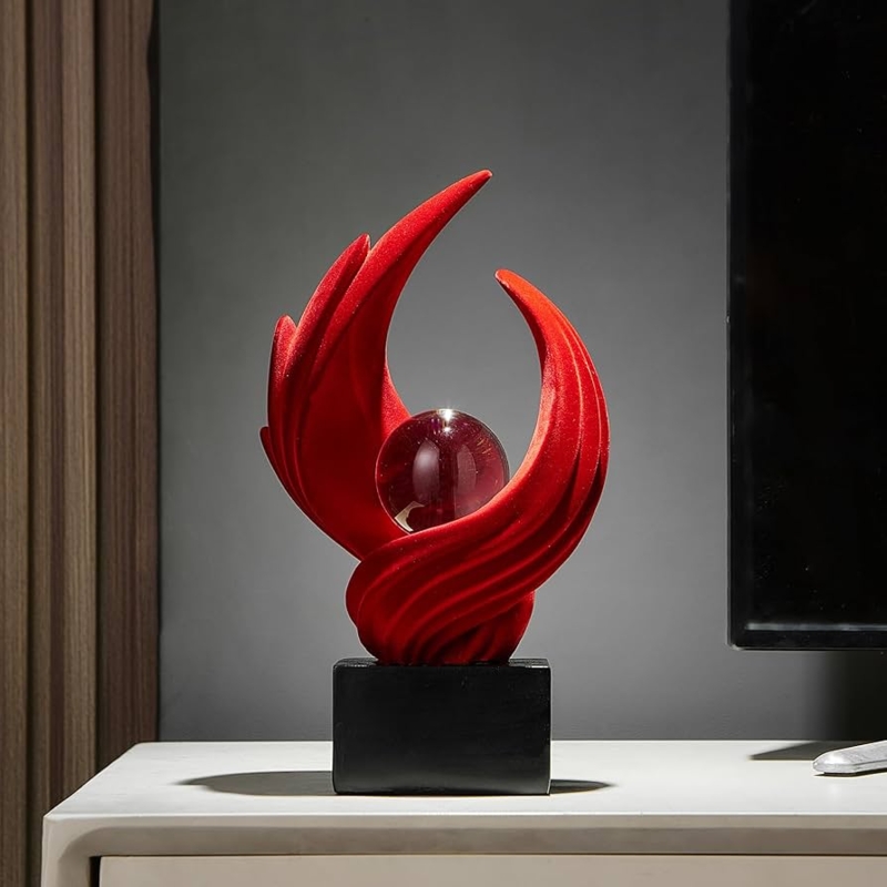 Abstract Sculpture with Interlocking Human Forms, Matte Finish