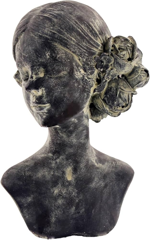 Abstract Stone-Like Resin Face Sculpture Set, Minimalist Decor