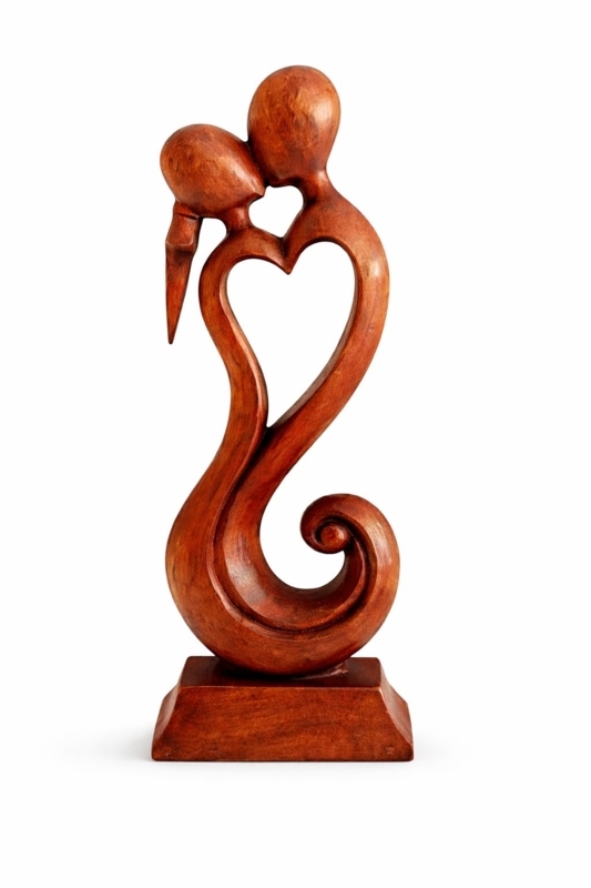 Abstract Wooden Sculpture, Handcrafted Continuous Loop Form