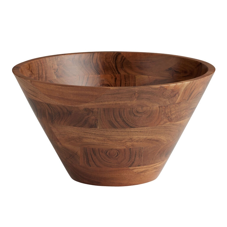 Acacia Wood Serving Bowl, Extra Large with Natural Grain