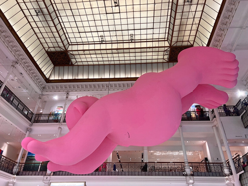 Architectural Integration Sculpture Bubblegum Pink Large Scale Interior