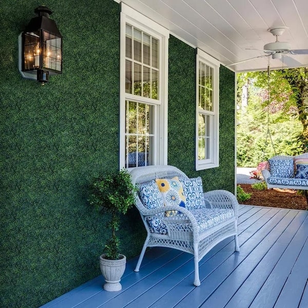 Artificial Hedge Panel with Dense Boxwood Texture for Green Walls