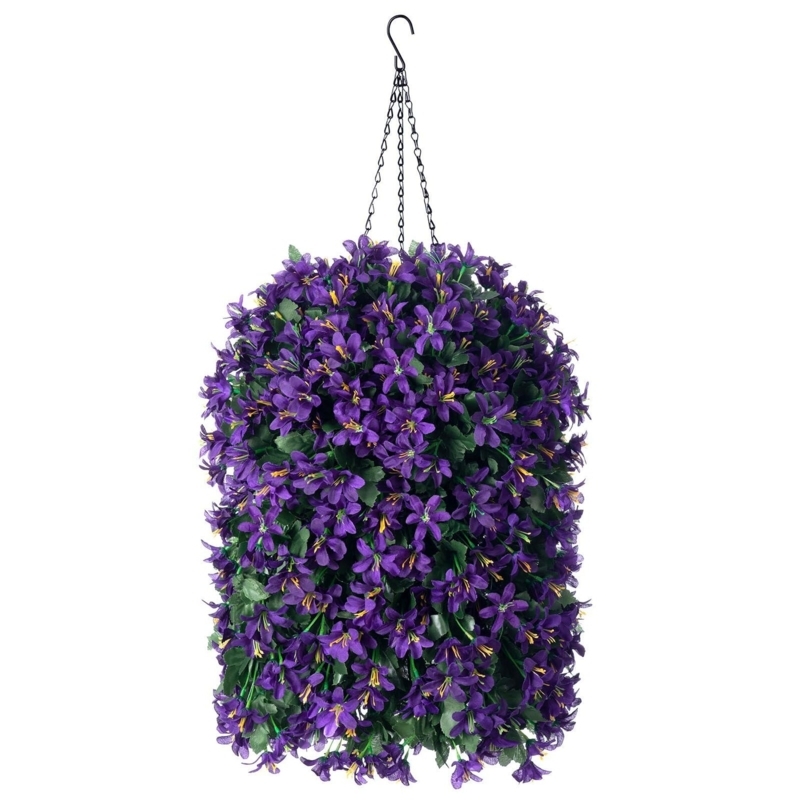 Artificial Vines Vibrant Purple Trailing Cottage Porch Decor