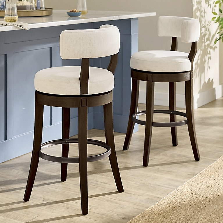 Bar Stool, Sculpted Seat Tripod Base Industrial Kitchen Island