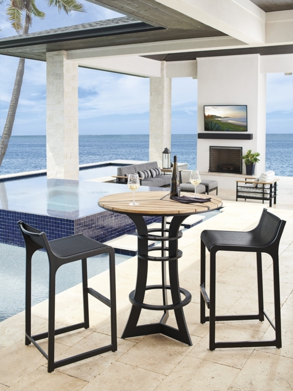 Bar Stool with Wood Tone Frame and Diamond Woven Backrest