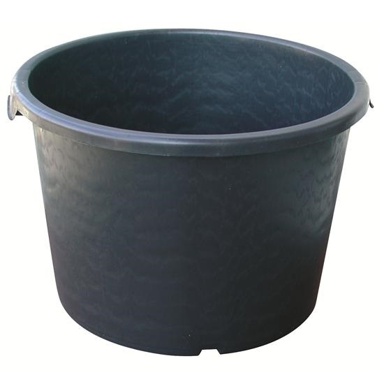 Black Square Tapered Outdoor Planters, Wood Grain Texture Set of Three
