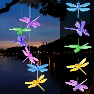 Blue Glass Cross Wind Chime with Religious Iconography
