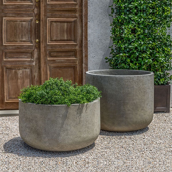 Bowl Planter, Extra Large Wide Mouth Weathered Stone. (62 chars)