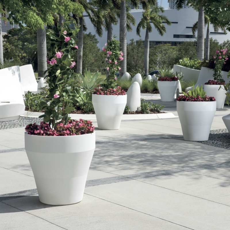Bowl Planter Extra Wide Rim Caviar Black Matte Low Profile