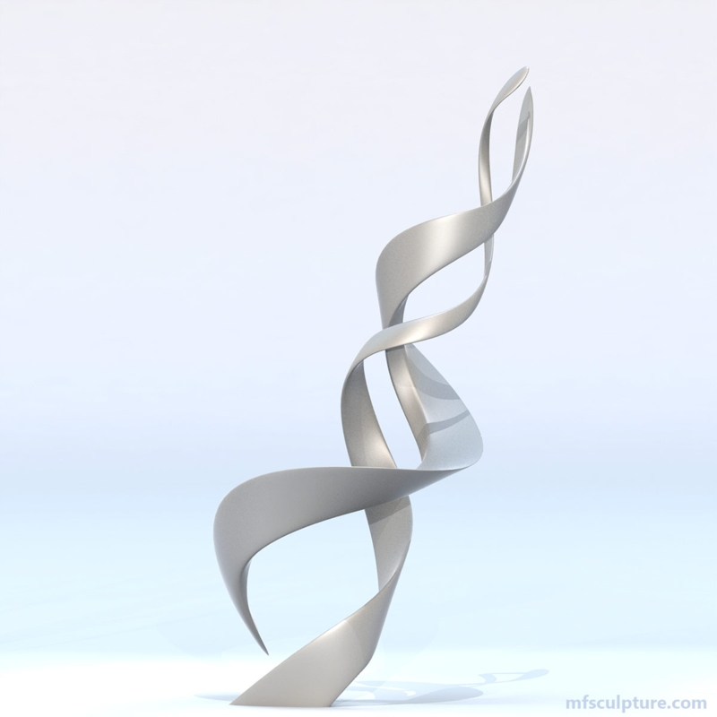 Bronze Abstract Garden Sculpture Intertwined Figurative Form