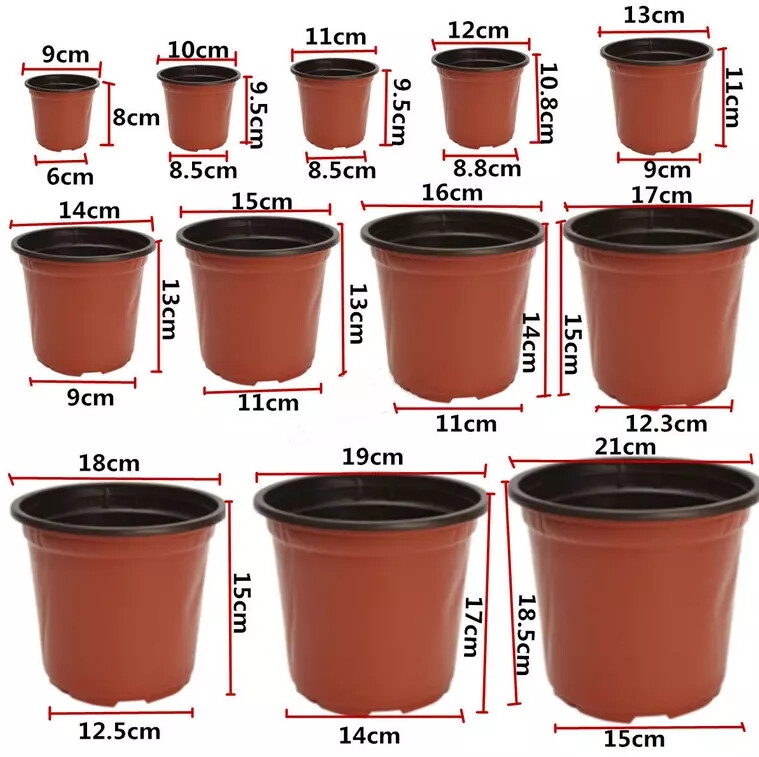 Bulk Nursery Seedling Pots Black Plastic Lightweight with Drainage