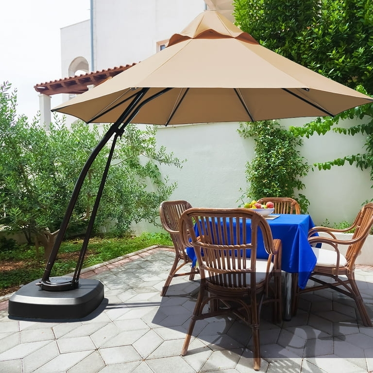 Cantilever Umbrella Hanging Canopy Charcoal Accent Offset Outdoor Shade
