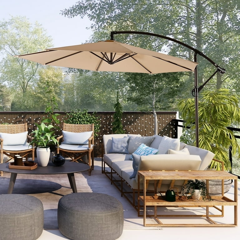 Cantilever Umbrella Offset Design Modular Weighted Base Outdoor Shade