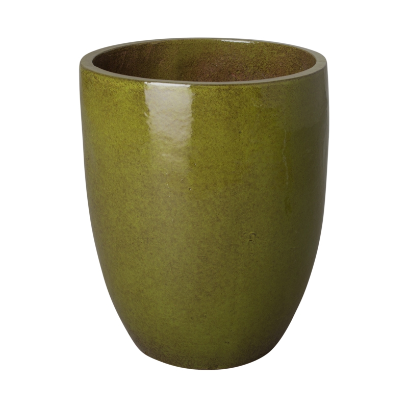 Ceramic Planter Tall Vertical Silhouette Dark Bronze Charcoal