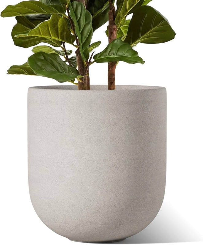 Ceramic Planters Vertical Ribbing Neutral Palette Minimalist Look