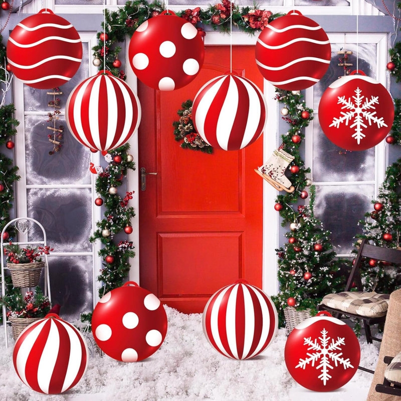 Christmas Ornament 9 Inch Diameter Inflatable Pvc Snowflake Designs