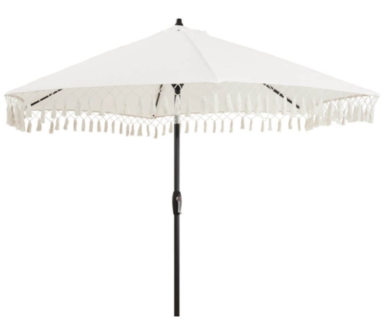 Classic 9 Foot Market Umbrella with Wood Toned Pole