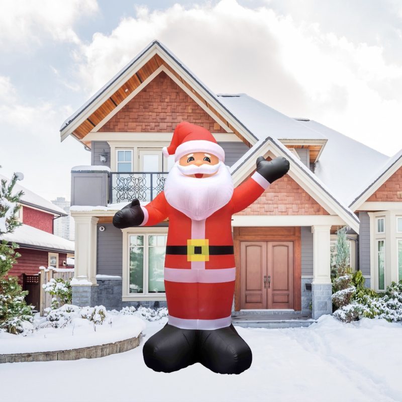 Commercial Inflatable Santa, 20 Foot Height, Internal Illumination