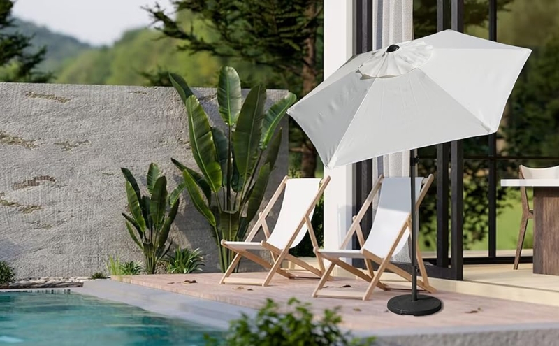 Compact Patio Umbrella with Double Vented Canopy