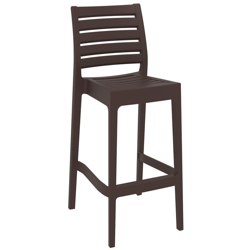 Compamia Ares 29.5" Outdoor Bar Stool in Brown | Homesquare