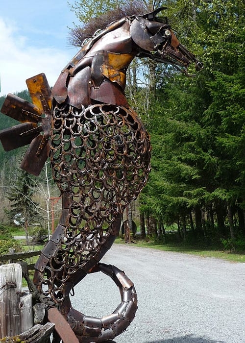 Contemporary Abstract Outdoor Sculpture Polished Metal Form