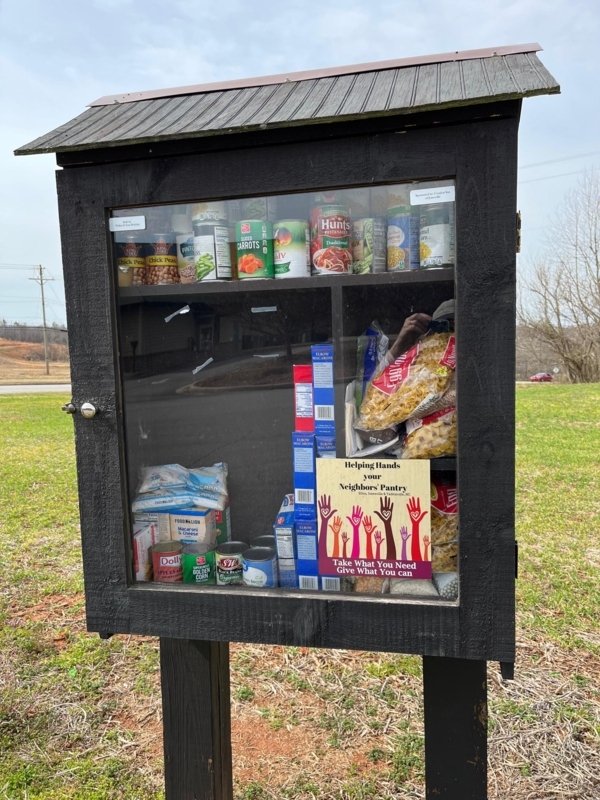 Cottage Wood Storage Cabinet with Gabled Roof for Outdoor Pantry