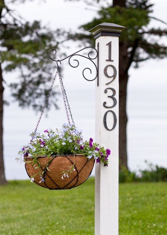 Crate Planter Repurposed Stenciled Number Handle Farmhouse