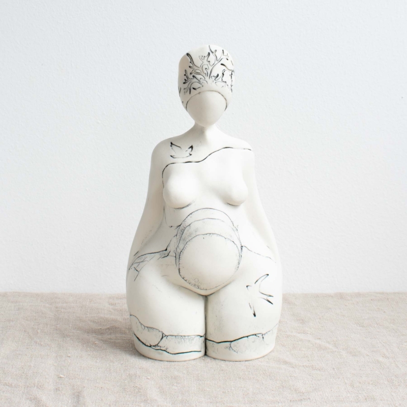 Decorative Figurine Bird Talon Legs Handcrafted Porcelain Whimsical Art