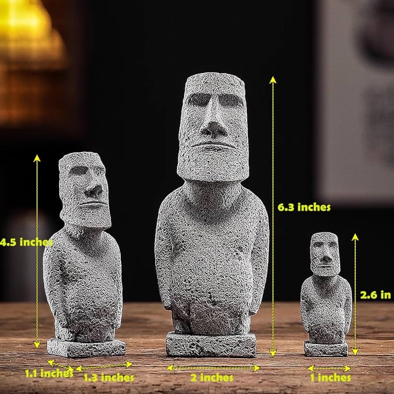 Decorative Figurine for Minimalist Tabletop Setting with Stone Texture