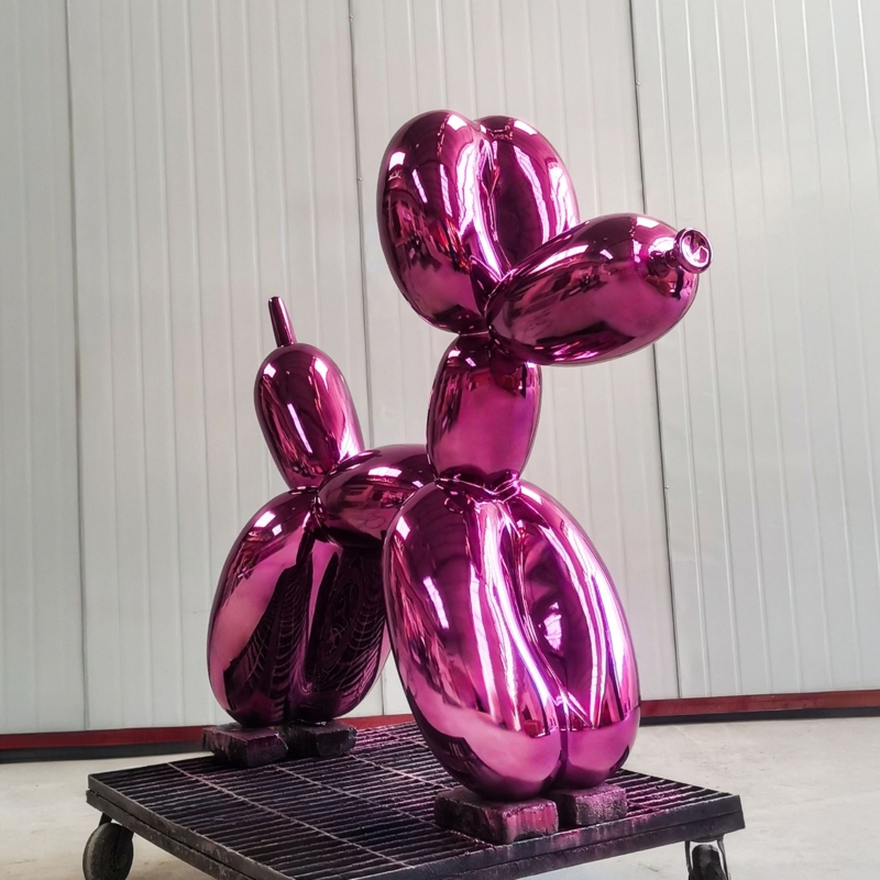 Decorative Sculpture Balloon Dog Oversized Mirror Finish Pop Art