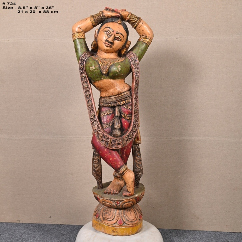 Decorative Statues Traditional Indian Rajasthani Folk Style Set