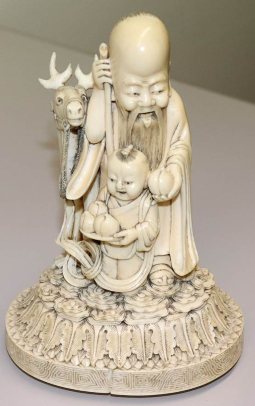 Decorative Vase High Relief Carving, Dragon Handles East Asian Decor