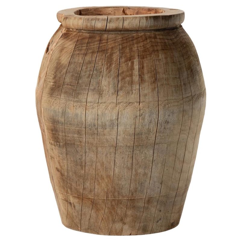 Decorative Vase, Rustic Reclaimed Wood Slats Amphora (55)