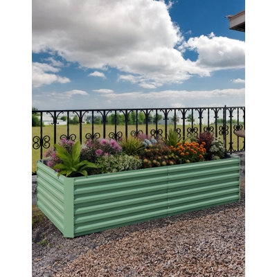 Deep Raised Garden Bed, Galvanized. Deep root vegetable garden kit.