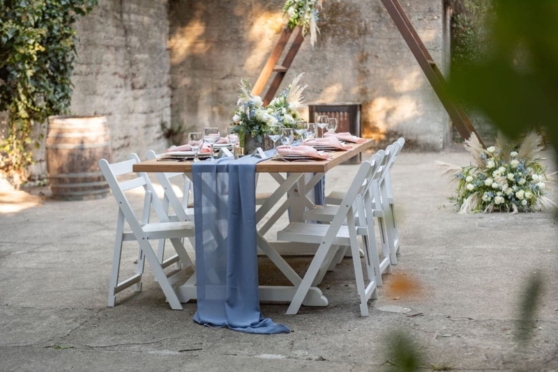 Dining Table Stone Wall Backdrop Grand Country Farmhouse Dark