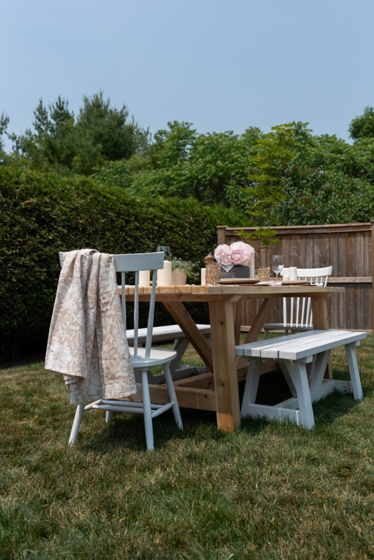 Dining Table X-Base Pedestal Planked Top Rustic Wood Table Styling