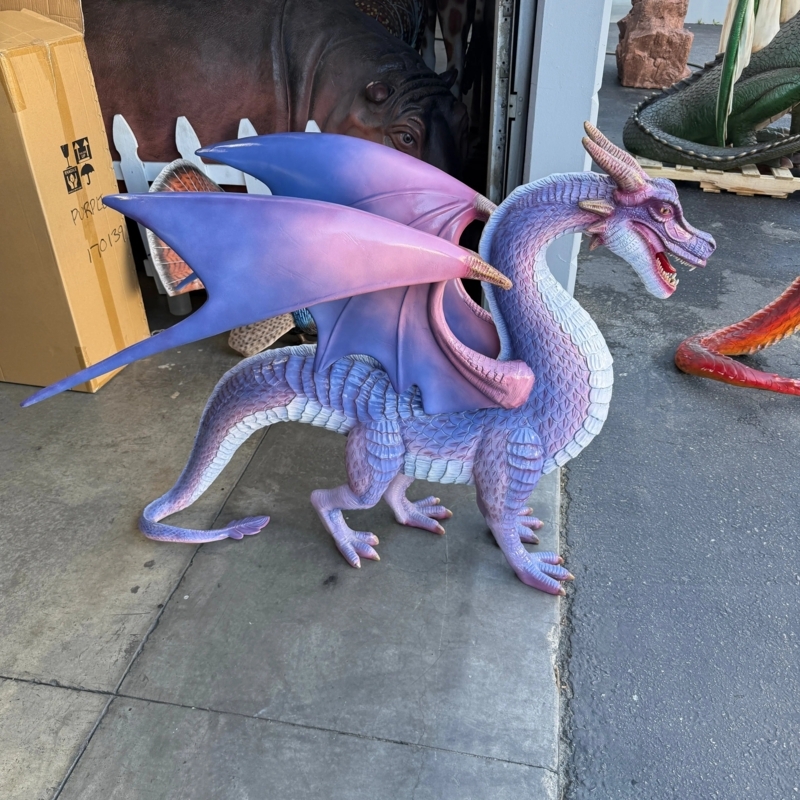 Dragon Statue Life Size Scales Large Wings Statement Piece