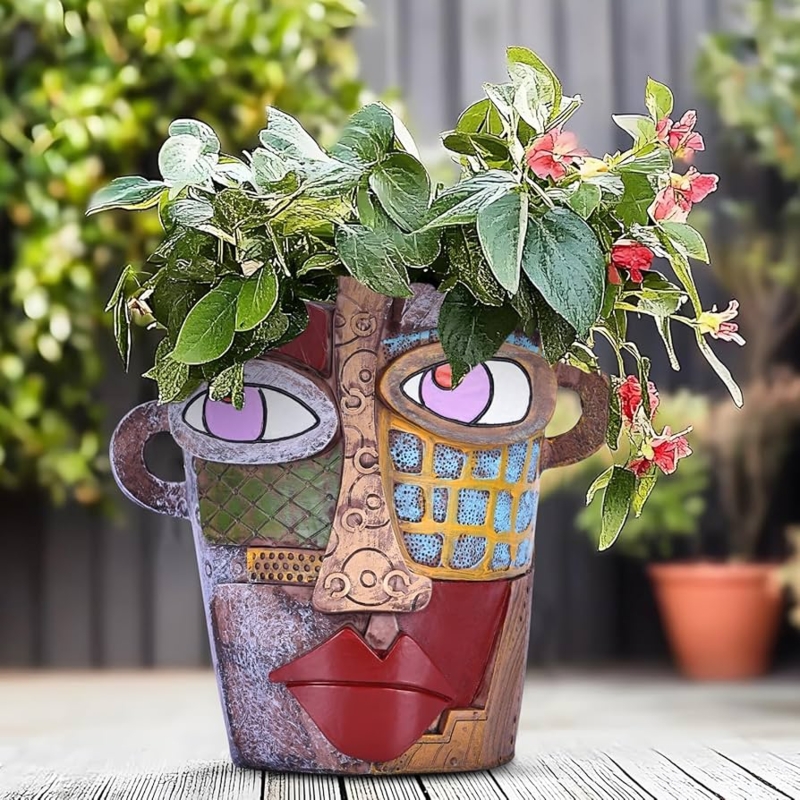 Face Planter Colorful Bold Graphic Detailing Eclectic Shelf Decor