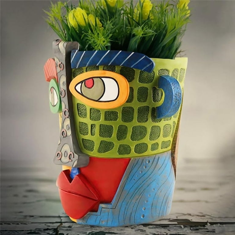 Face Planter Matte Finish Cubist Style Sculptural Nose Asymmetrical