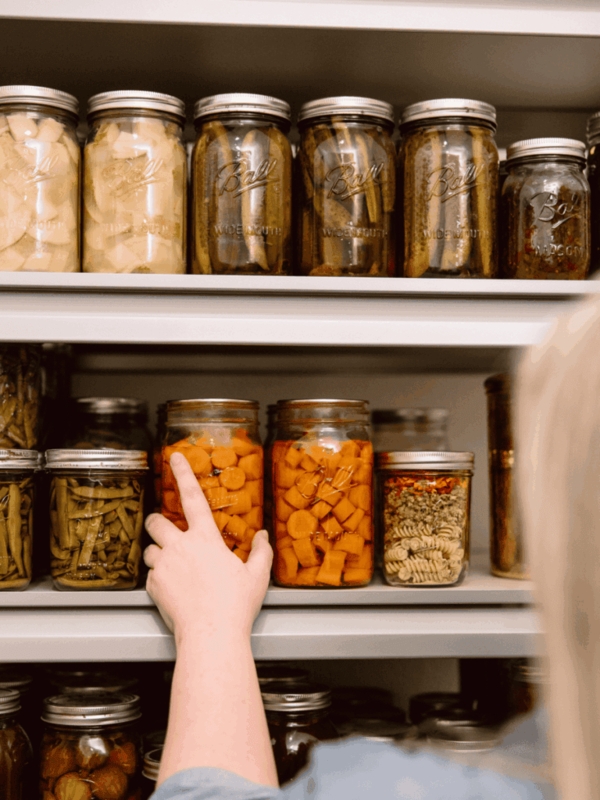 Farmhouse Glass Storage Jars with Integrated Metal Scoops