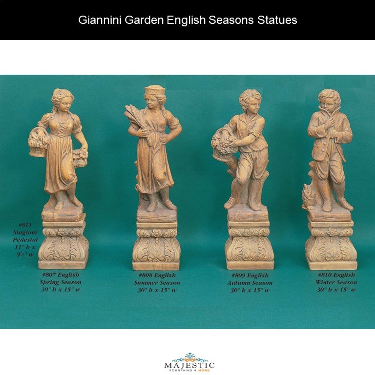 Figural Garden Statue Set featuring Weathered Stone Child Figures