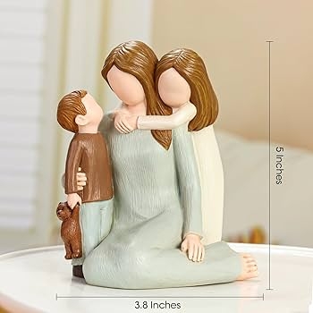 Figurine Gold Hair Accents Trio Grouping White Matte Minimalist Decor
